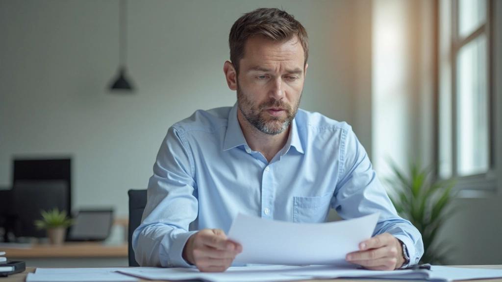 Man met plannercalendar werkt aan doelstellingen en strategische planning in modern kantoor